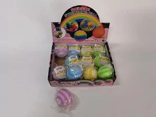 Gniotek piłeczka 544017 p12 mix cena za 1szt - Zabawki sensoryczne - miniaturka - grafika 1