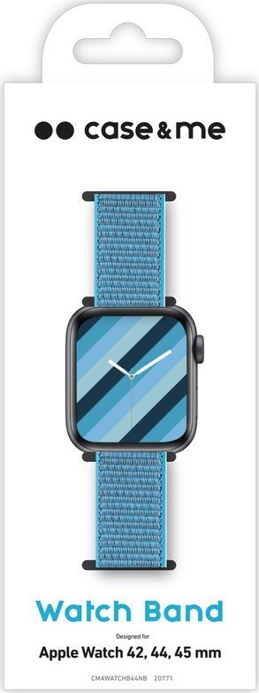 SBS do Apple Watch 42/44/45 mm, nylon, niebieski standard