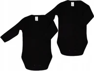 Body dla niemowląt - Body Dłr GŁADKIE 2PAK CZARNE r 56 KLEKLE - miniaturka - grafika 1
