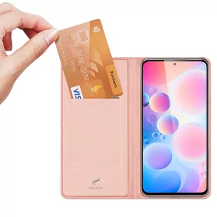 Dux Ducis Skin Pro kabura etui pokrowiec z klapką Xiaomi Redmi K40 Pro+ / K40 Pro / K40 / Poco F3 różowy - Etui i futerały do telefonów - miniaturka - grafika 2