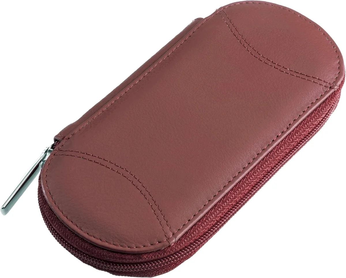 ETUI SKÓRZANE PUSTE NA NARZĘDZIA DO PAZNOKCI MANICURE CZERWONE ELEGANCJA
