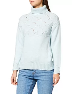 Naf Naf Damski sweter Margy Ml, pastelowy niebieski, XS - Swetry damskie - miniaturka - grafika 1