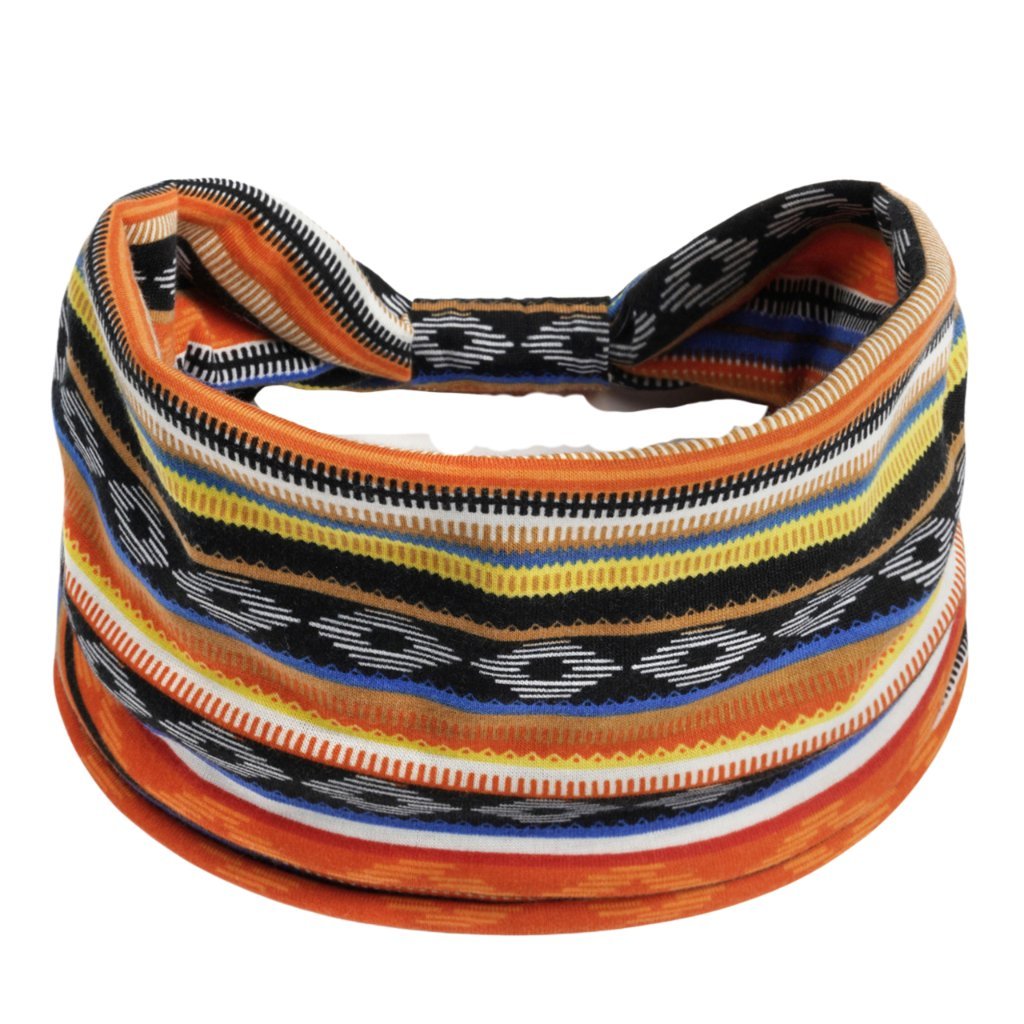 Opaska do Włosów Pomarańczowa Turban na Głowę Elastyczna MIŁA W DOTYKU