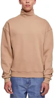 Bluzy męskie - Urban Classics Męska bluza High Rib Neck Crew Warm Sand 3XL, Ciepły piasek, 3XL - miniaturka - grafika 1