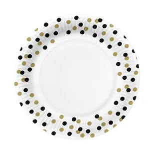 Talerze papierowe okrągłe 23 cm Confetti Eco 10 szt. - Naczynia i sztućce jednorazowe - miniaturka - grafika 1