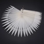 Zestawy do manicure i pedicure - Wzornik wachlarz 50 szt szpic mleczny próbnik paleta na metalowym kółku 50szt - miniaturka - grafika 1