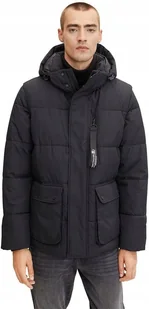 TOM TAILOR MĘSKA KURTKA PIKOWANA Z KAPTUREM CZARNA L JYB - Kurtki męskie - miniaturka - grafika 1