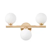 Lampy ścienne - MARSIADA W3 kinkiet złoty z mlecznymi kulkami 3xG9 - miniaturka - grafika 1