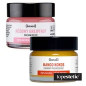 Balsamy do ust - Iossi Mango Kokos + Różowy Grejpfrut ZESTAW Cukrowy peeling do ust z woskiem pszczelim 15 ml + Balsam do ust 15 ml - miniaturka - grafika 1