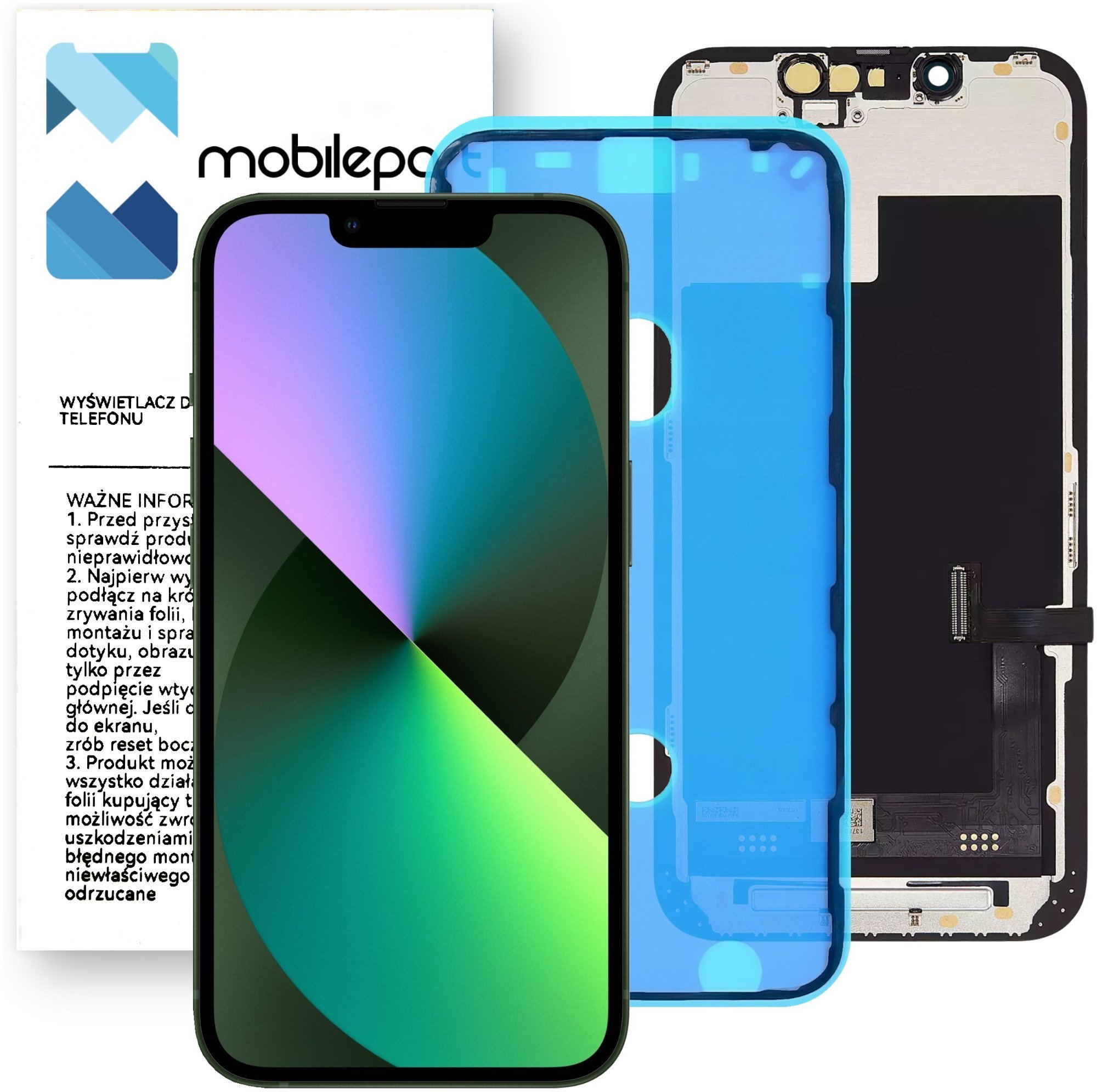 Wyświetlacz do iPhone 13 Mini LCD Ekran Ramka + Uszczelka Incell