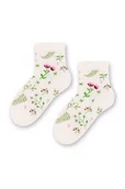 Skarpetki dla dzieci - Dziewczęce bawełniane skarpetki w gałązki i kwiatki Art. 014 - miniaturka - grafika 1