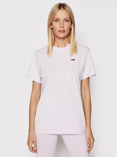 Vans T-Shirt Left Chest Logo VN0A7RSR Fioletowy Regular Fit - Koszulki sportowe damskie - miniaturka - grafika 1