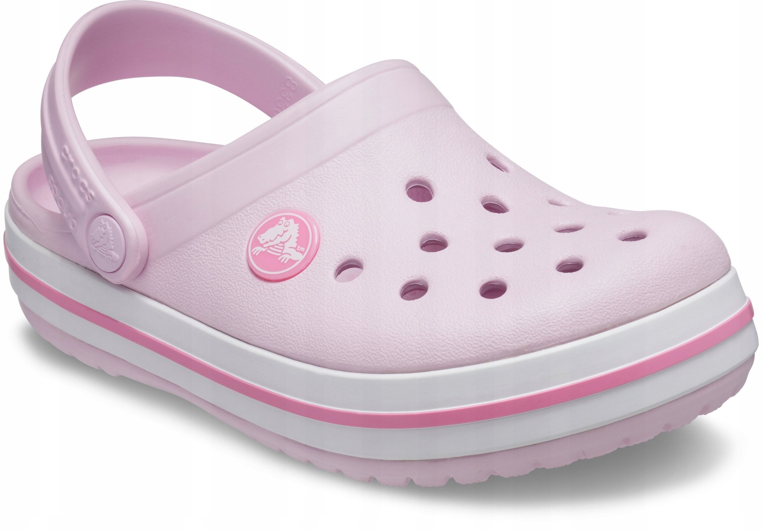 Crocs Crocband Clog K 207006-6GD Różowe 34/35