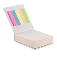 Gadżety  do biura - Blok z karteczkami do notatek bura biały - miniaturka - grafika 1