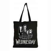 Torby i wózki na zakupy - Eko Torba na ramię Shopper Wednesday Addams + IMIĘ - miniaturka - grafika 1