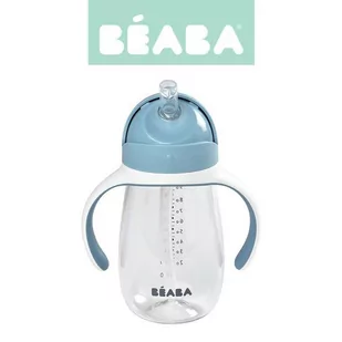 Beaba Butelka kubek niekapek tritanowa ze słomką 300 ml Windy blue - Akcesoria do karmienia - miniaturka - grafika 1