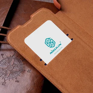 Nillkin Qin Leather Pro Case etui iPhone 14 Pro Max osłona na aparat kabura pokrowiec obudowa z klapką czarny - Etui i futerały do telefonów - miniaturka - grafika 12