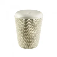 Kosze na śmieci - Curver Kosz na śmieci Knit, kremowy, 7 l (235057) - miniaturka - grafika 1