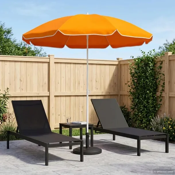 vidaXL Parasolka ogrodowa 160 cm Poliester 170T pomarańczowy