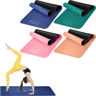 Mata do ćwiczeń jogi zamszowa 183x61x0,15 cm 4FIZJO - różne kolory - Maty do jogi - miniaturka - grafika 1