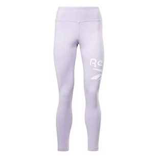 Reebok Legginsy damskie z logo tożsamości, Fioletowa Oasis, L - Legginsy - miniaturka - grafika 1