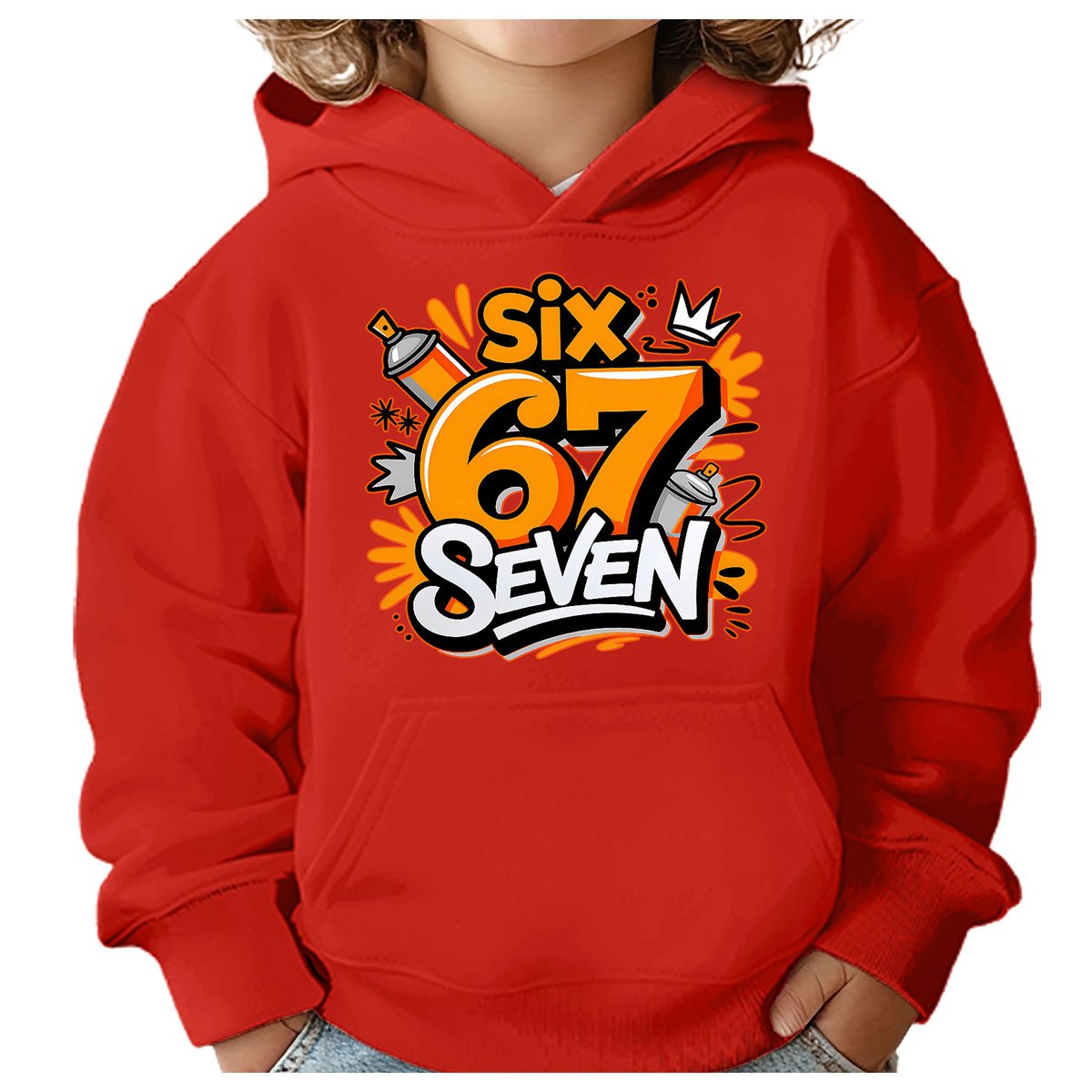 BLUZA DZIECIĘCA Z KAPTUREM 67 SIX SEVEN VIRAL 122-128 DLA DZIECKA PREZENT