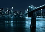 Tapety - Nice Wall Manhattan Brooklyn Bridge nocą fototapeta FM0535 - miniaturka - grafika 1