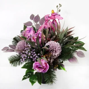 Stroik dekorowany w wazonie 55 x 40 cm SDWB-13 - Sztuczne kwiaty - miniaturka - grafika 1