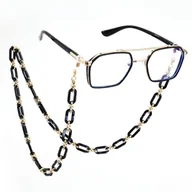 Inne - TEMU Elegancki 29-calowy Akrylowy Łańcuszek na Okulary dla Kobiet - Regulowany, Antypoślizgowy, Modny Smycz na Okulary i Okulary do Czytania w - miniaturka - grafika 1