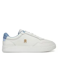 Sneakersy damskie - Sneakersy Tommy Hilfiger Essential Elevated Court Sneaker FW0FW08680 Biały - miniaturka - grafika 1