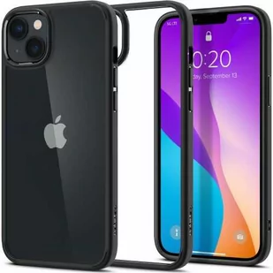 Spigen Etui Crystal Hybrid do iPhone 14 przezroczysto-czarne - Etui i futerały do telefonów - miniaturka - grafika 1