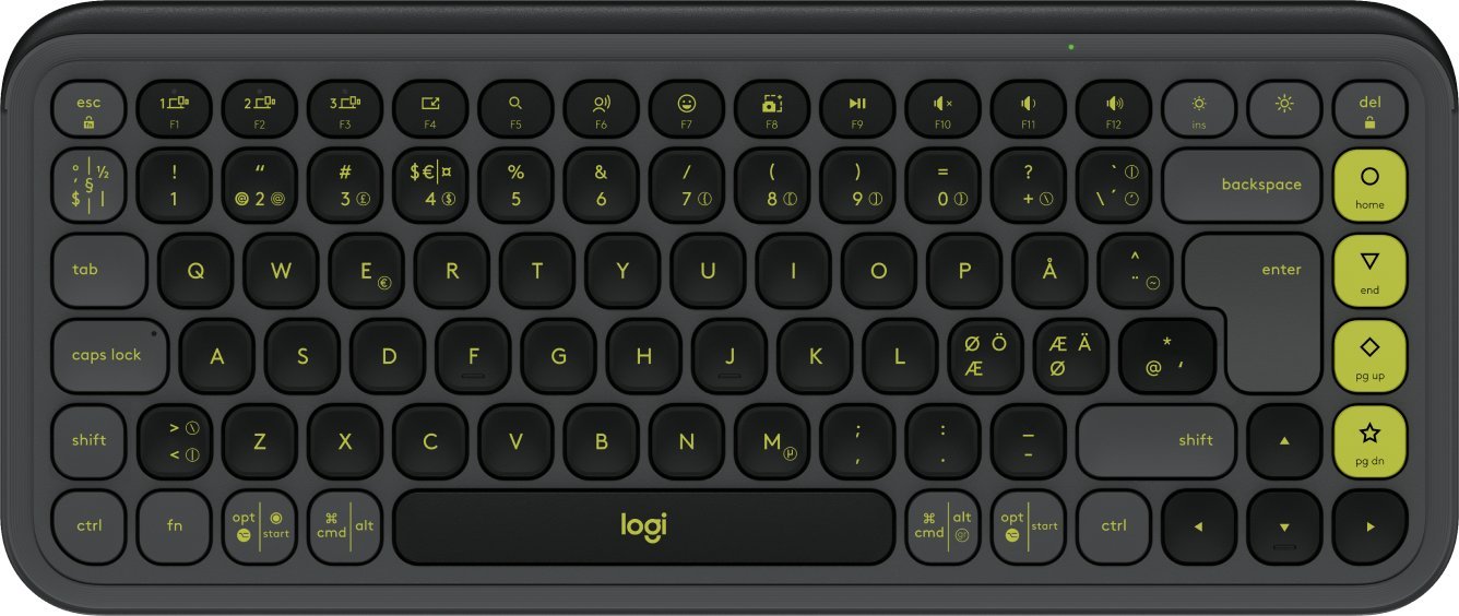 Logitech POP Icon Keys SWE peleka/zala - Bezvadu klaviatura Pop Icon Keys 920-013273