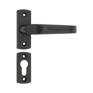 Klamki - Klamka do drzwi wewnętrznych na rozecie Diana eco czarna z szyldem do wkładki - miniaturka - grafika 1