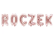 Baby shower i roczek - Zestaw balonów foliowych "Roczek" różowe złoto - 35 cm - miniaturka - grafika 1