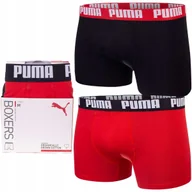 Majtki męskie - Puma Bokserki Męskie Majtki Boxer 2P Czarne/Czerwone R.Xl - miniaturka - grafika 1
