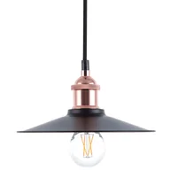 Lampy sufitowe - Beliani Lampa wisząca czarno-miedziana SWIFT S - miniaturka - grafika 1