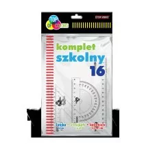 TOP-2000 KOMPLET SZKOLNY 16- LINIJKA 16- CM +2 EKIERKI+Kątomiesz 40073349 - Przybory szkolne - miniaturka - grafika 1