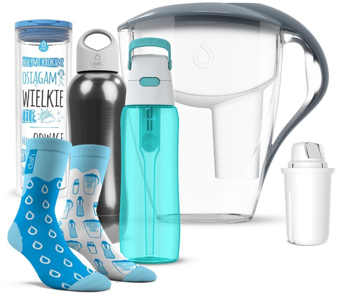 Dafi Zestaw nr4 Kubek i Butelka Termiczna + Dzbanek + Butelka+ PREZENT Skar