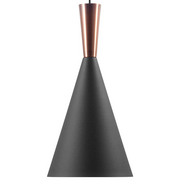 Lampy sufitowe - Shumee Lampa wisząca Shumee Lampa wisząca metalowa czarno-miedziana TAGUS 76683 - miniaturka - grafika 1