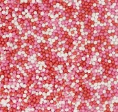 Dodatki do ciast w proszku - MACZEK CUKROWY - biało-różowo-czerwony LOVE - 50g - miniaturka - grafika 1