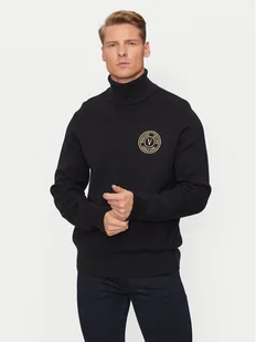 Versace Jeans Couture Golf 77GAFM07 Czarny Regular Fit - Swetry męskie - miniaturka - grafika 1