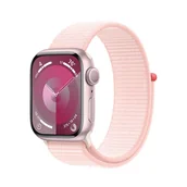 Smartwatch - Apple Watch 9 GPS 45mm Aluminium Różowy opaska sportowa Różowa - miniaturka - grafika 1