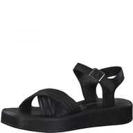 Sandały damskie - MARCO TOZZI Sandały damskie 2-28231-28, czarny - Czarna papka - 36 EU - miniaturka - grafika 1