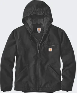 Kurtka Carhartt Washed Duck Sherpa Lined Black - Kurtki męskie - miniaturka - grafika 1