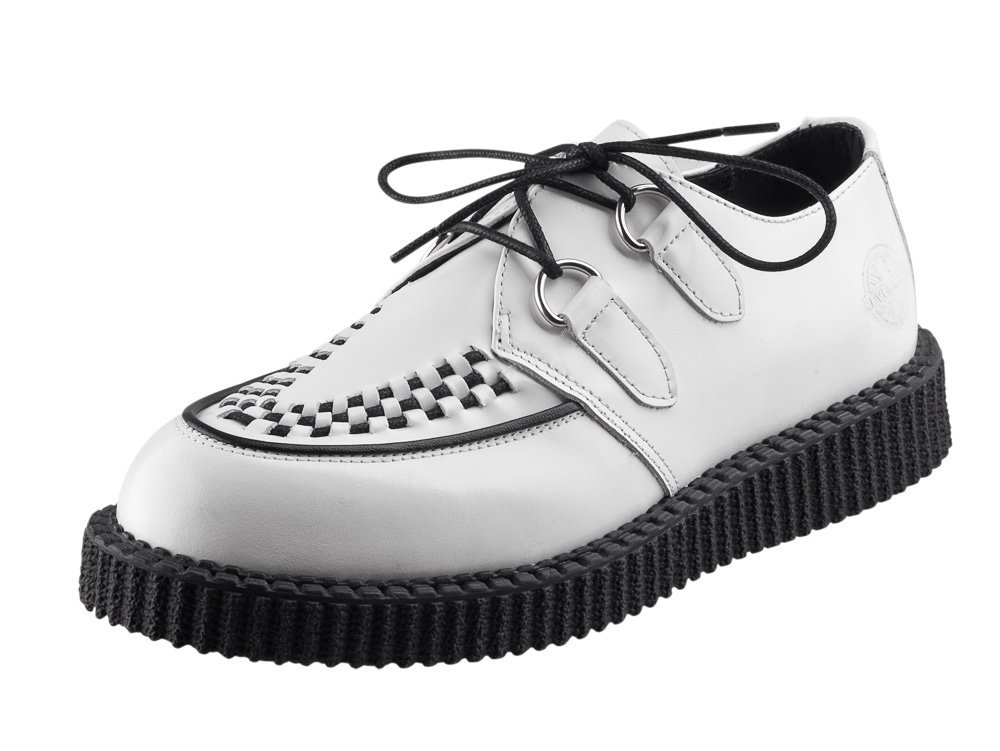 buty creepers NEVERMIND - BIAŁE polerowane-36