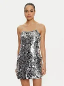 Sukienki - ONLY Sukienka koktajlowa Jadel 15332687 Srebrny Regular Fit - miniaturka - grafika 1