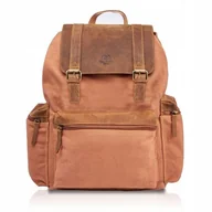 Plecaki - ﻿Vintage Jasnobrązowy Plecak Miejski do Szkoły A4 - miniaturka - grafika 1