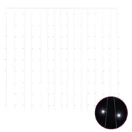 Oświetlenie świąteczne - vidaXL Kurtyna lampek, 3x3m, 300 zimnych białych LED, 8 funkcji vidaXL - miniaturka - grafika 1