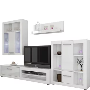 Meblościanka Viki MebloCross Biały Mat / Czarny Połysk - Inne meble do salonu - miniaturka - grafika 1