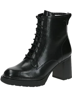 Caprice Damskie 9-26107-41 sznurowane botki na obcasie, czarne, 41 EU, czarny, 41 EU - Botki damskie - miniaturka - grafika 1